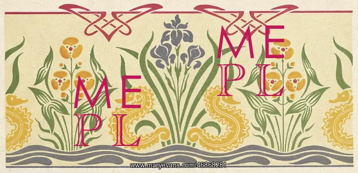 : Art nouveau leaf and flower design : Art nouveau leaf and flower design
