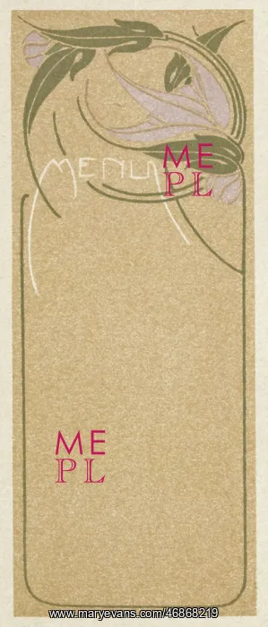 : Art nouveau menu design : Art nouveau menu design