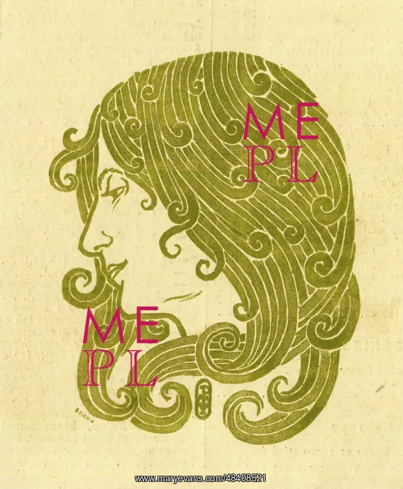  : Art Nouveau style woman's head