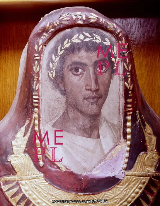 : Artemidorus. 2nd century encaustic coffin portrait : Artemidorus. 2nd century encaustic coffin portrait