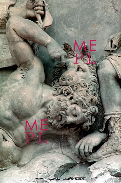  : Artemis fighting giants (detail). Relief from
