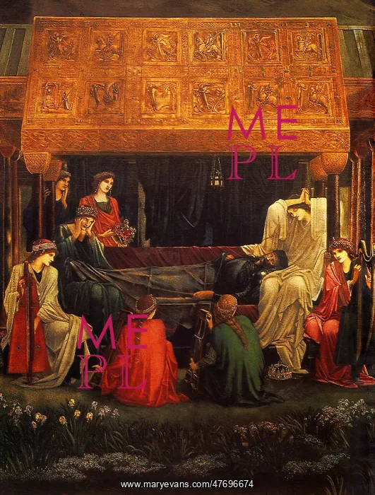 : Arthur in Avalon, by Burne-Jones : Arthur in Avalon, by Burne-Jones