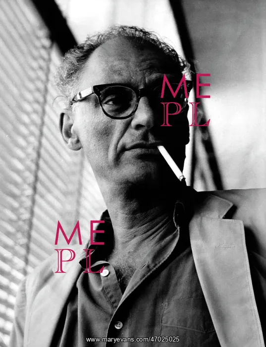 : Arthur Miller, American playwright, in Geneva : Arthur Miller, American playwright, in Geneva