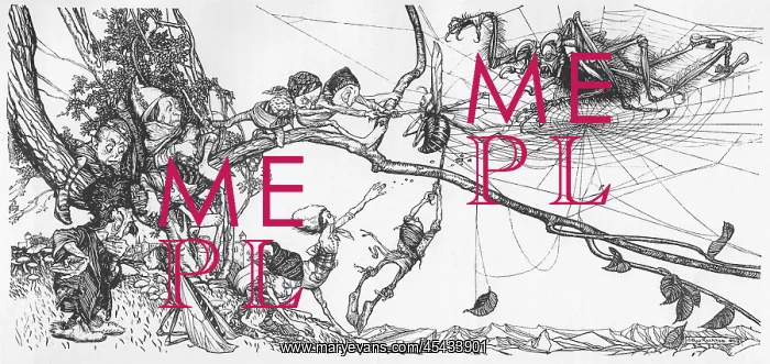 : Arthur Rackham, The Rescue, goblins and bee : Arthur Rackham, The Rescue, goblins and bee