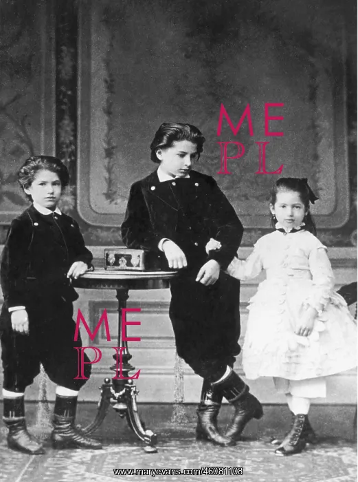 : Arthur Schnitzler with his sister and brother : Arthur Schnitzler with his sister and brother