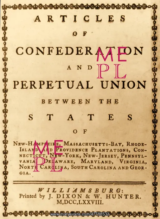 : Articles of Confederation, 1777 : Articles of Confederation, 1777