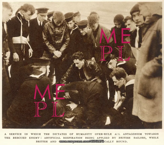: Artificial Respiration being Applied by British Sailors : Artificial Respiration being Applied by British Sailors