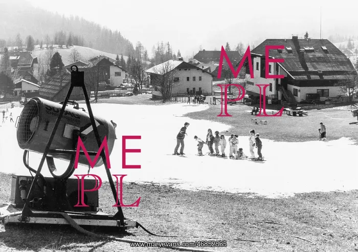 : Artificial snow piste in St. Oswald 1989 : Artificial snow piste in St. Oswald 1989