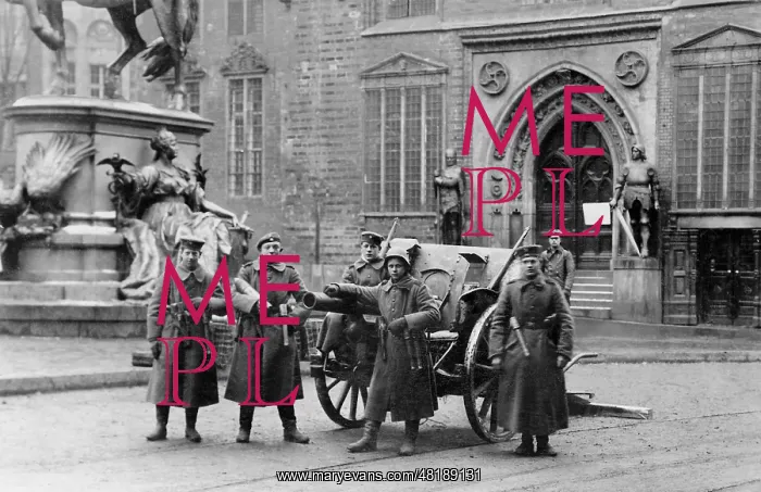 : Artillery of the government forces in Bremen, 1919 : Artillery of the government forces in Bremen, 1919