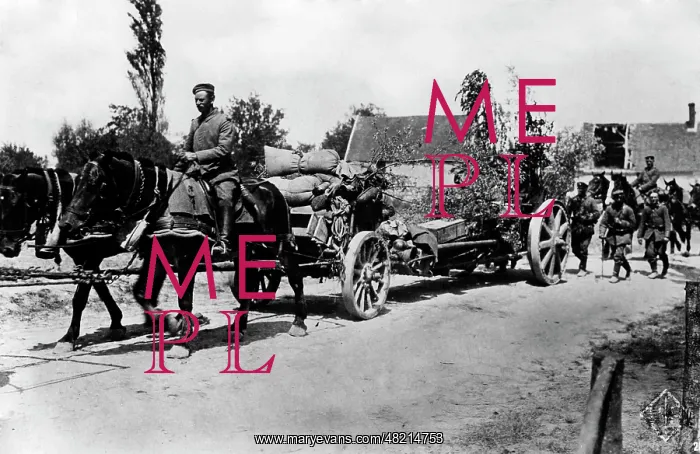 : Artillery is on the march in the East, 1915 : Artillery is on the march in the East, 1915