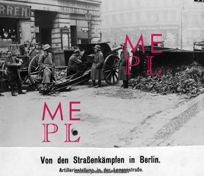 : Artillery position during the March Fights in Berlin, 1919 : Artillery position during the March Fights in Berlin, 1919