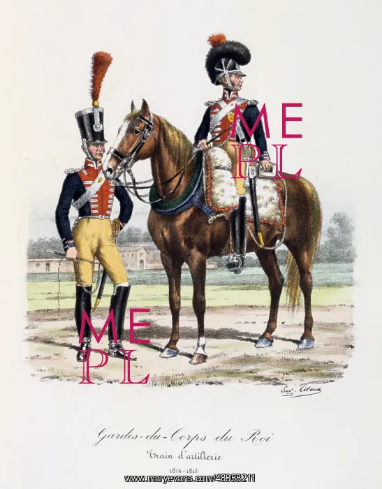 : Artillerymen of the King's guard, 1814. From : Artillerymen of the King's guard, 1814. From