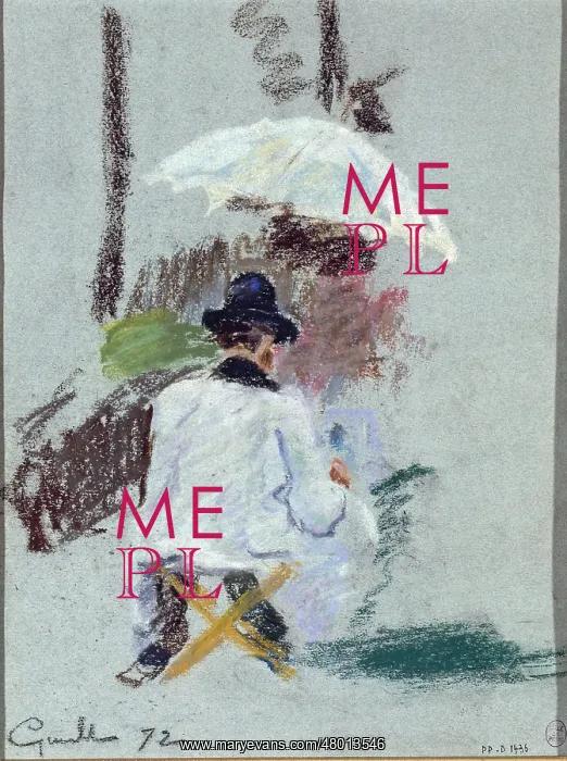 : Artist with his easel : Artist with his easel