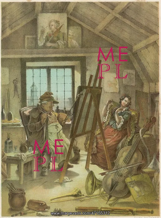 : An artist named Moritz at work in his studio : An artist named Moritz at work in his studio