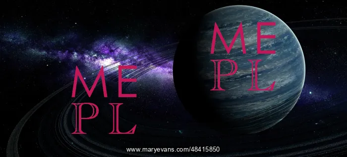 : Artist's concept of a blue ringed gas giant in front of a ? : Artist's concept of a blue ringed gas giant in front of a ?