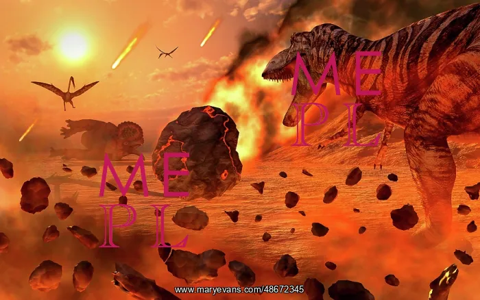 : Artist's concept of the Cretaceous-Paleogene extinction : Artist's concept of the Cretaceous-Paleogene extinction