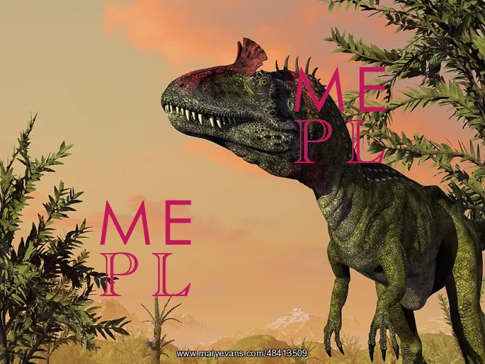 : Artist's concept of Cryolophosaurus : Artist's concept of Cryolophosaurus