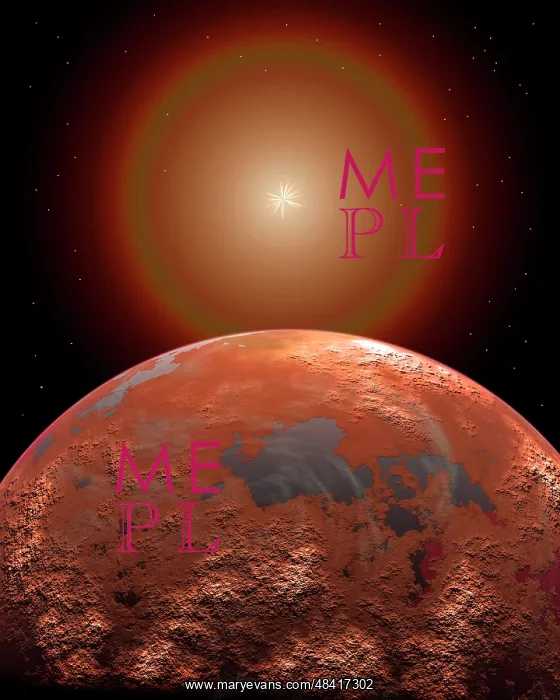 : Artist's concept of a distant red planet orbiting its Sun : Artist's concept of a distant red planet orbiting its Sun