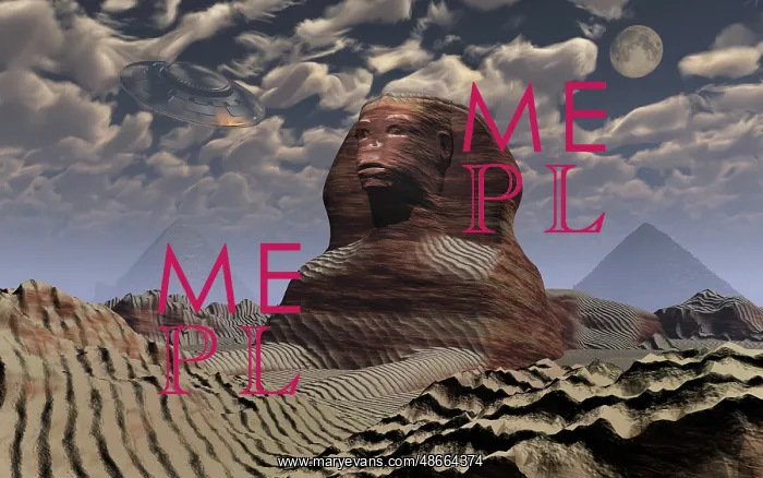 : Artist's concept of the famous Sphinx creature : Artist's concept of the famous Sphinx creature