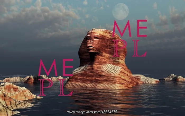 : Artist's concept of the famous Sphinx creature : Artist's concept of the famous Sphinx creature
