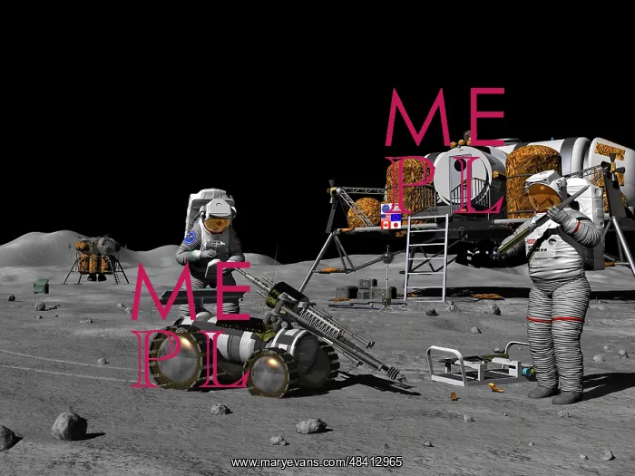 : Artist's concept of a future lunar exploration mission : Artist's concept of a future lunar exploration mission