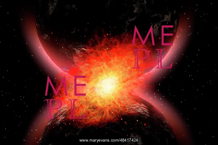 : Artist's concept illustrating the point when two planets ? : Artist's concept illustrating the point when two planets ?