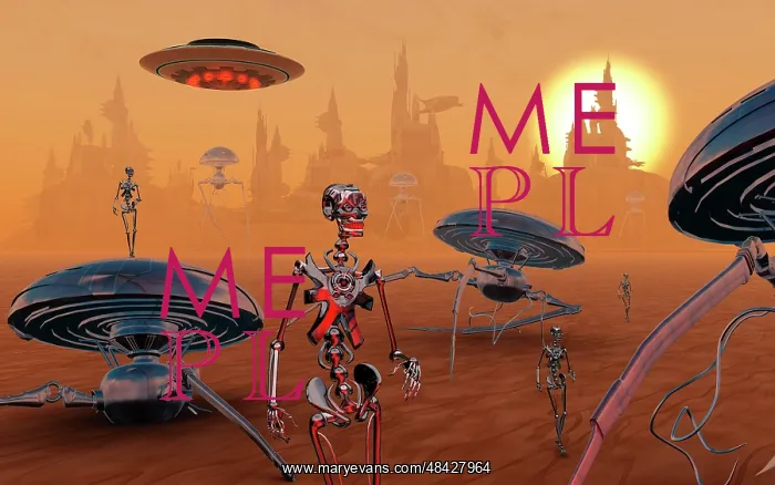 : Artist's concept of life on Mars long ago : Artist's concept of life on Mars long ago