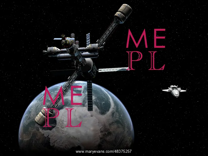: Artist's concept of a lunar cycler approaching Earth : Artist's concept of a lunar cycler approaching Earth