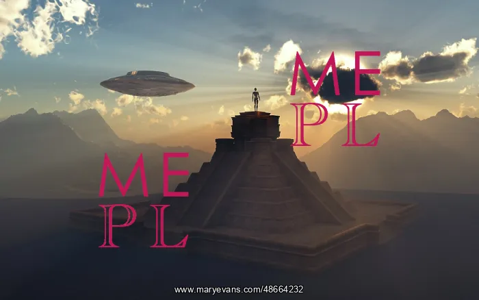 : Artist's concept of Mayan temples & pyramids being : Artist's concept of Mayan temples & pyramids being
