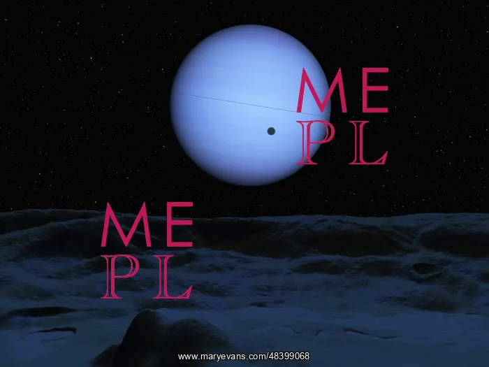 : Artist's concept of Neptune as seen from its largest moon ? : Artist's concept of Neptune as seen from its largest moon ?