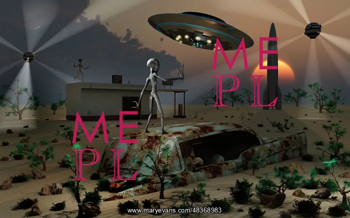 : Artist's concept of a science fiction alien landscape : Artist's concept of a science fiction alien landscape