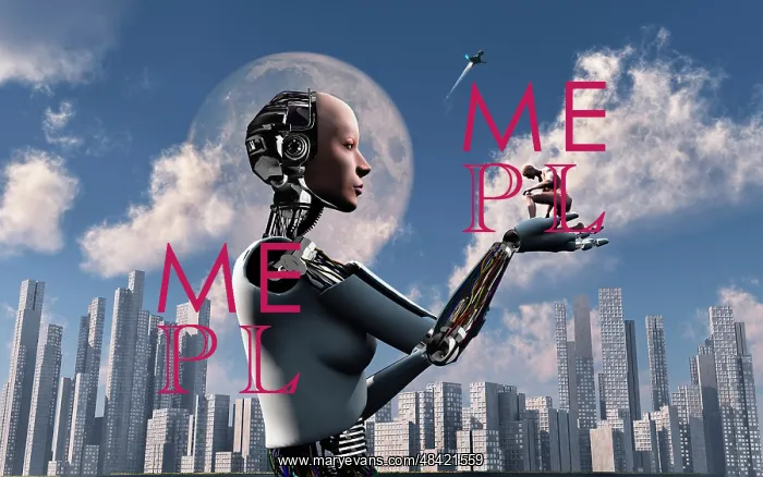 : Artist's concept where technology takes over mankind : Artist's concept where technology takes over mankind