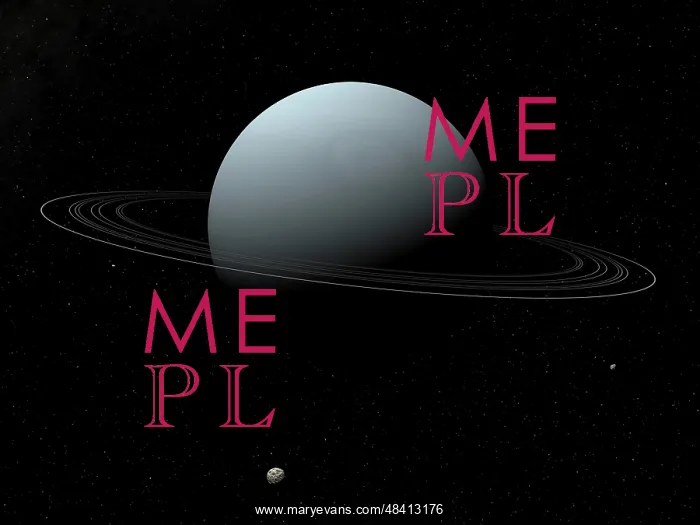 : Artist's concept of how Uranus and its tiny moon Puck : Artist's concept of how Uranus and its tiny moon Puck
