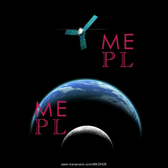 : Artist's depiction of a satellite in orbit around an ? : Artist's depiction of a satellite in orbit around an ?