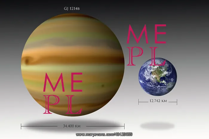 : Artist's depiction of the size relationship between Earth ? : Artist's depiction of the size relationship between Earth ?
