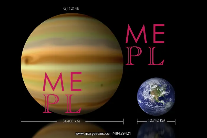 : Artist's depiction of the size relationship between Earth ? : Artist's depiction of the size relationship between Earth ?