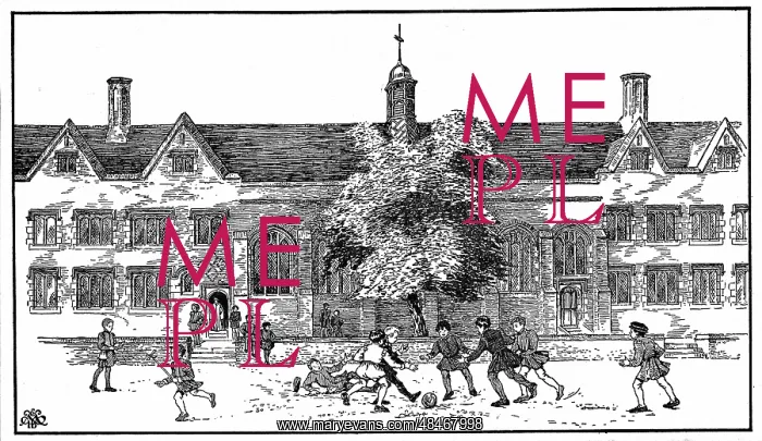 : Artist's impression of boys in Tudor times playing : Artist's impression of boys in Tudor times playing