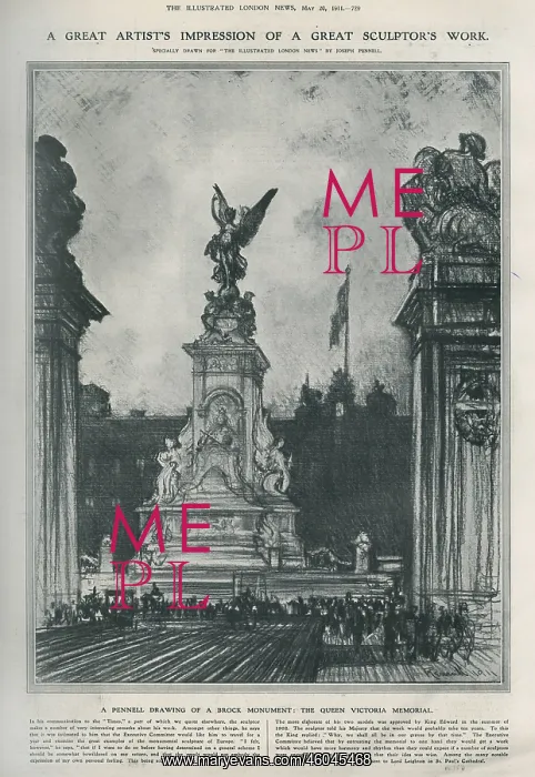 : Artist's impression of the Queen Victoria Memorial : Artist's impression of the Queen Victoria Memorial