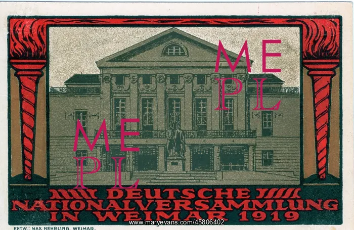 : Artists impression of Weimar National Assembly Building : Artists impression of Weimar National Assembly Building