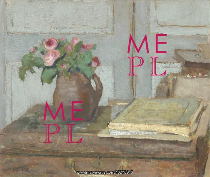: The Artist's Paint Box and Moss Roses : The Artist's Paint Box and Moss Roses