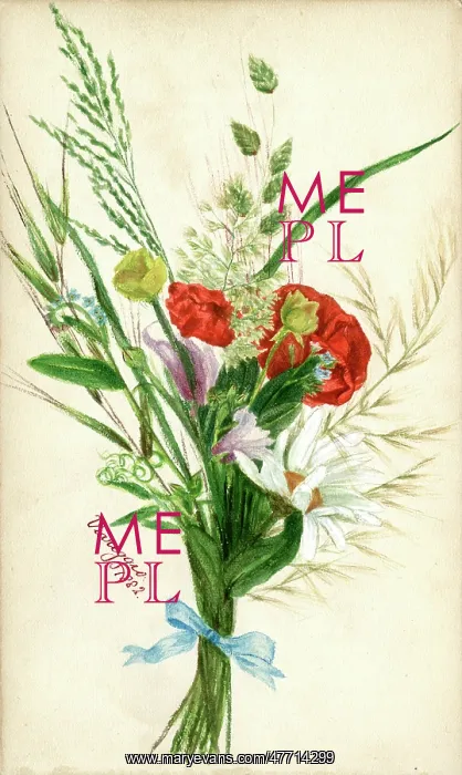 : Artwork by Florence Auerbach, bunch of flowers : Artwork by Florence Auerbach, bunch of flowers