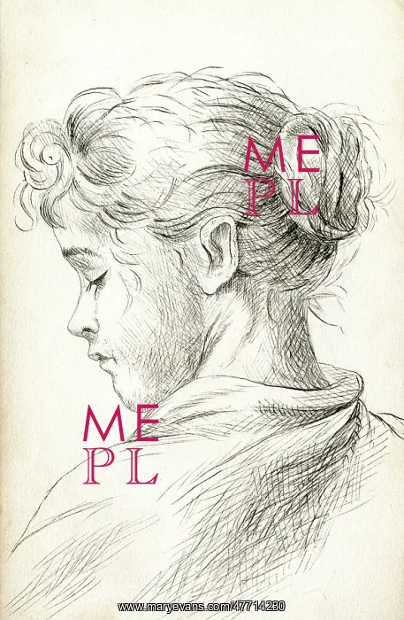 : Artwork by Florence Auerbach, profile of a young woman : Artwork by Florence Auerbach, profile of a young woman