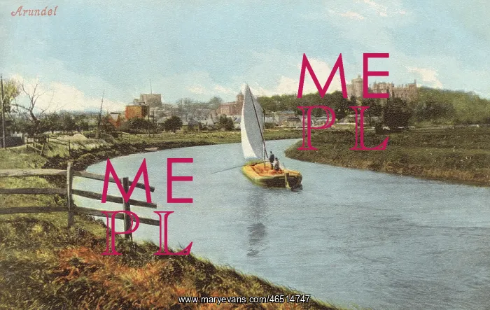 : Arundel - River Arun and barge : Arundel - River Arun and barge