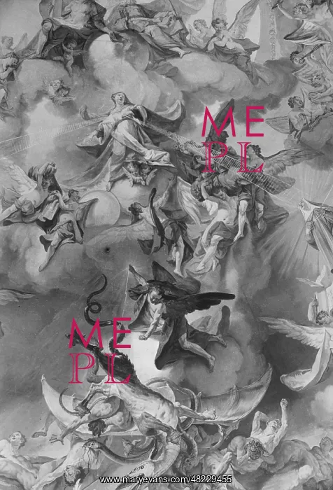 : Ascension. Illustration of the Assumption of Mary from a South German Baroque painting : Ascension. Illustration of the Assumption of Mary from a South German Baroque painting