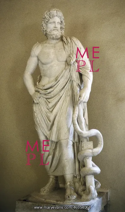 : Asclepius. 4th c. BC. Classical Greek art. Sculpture : Asclepius. 4th c. BC. Classical Greek art. Sculpture