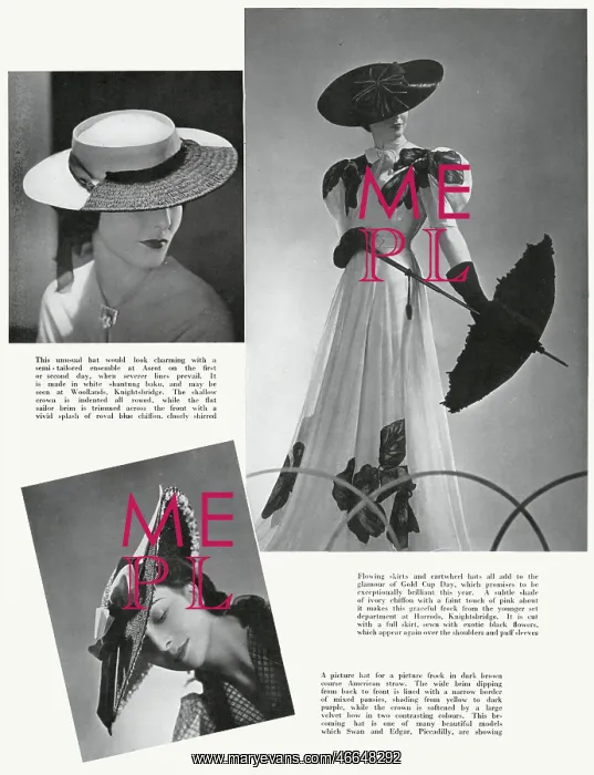 : Ascot hats 1937 : Ascot hats 1937