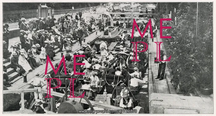 : Ascot Sunday up the River Thames 1901 : Ascot Sunday up the River Thames 1901