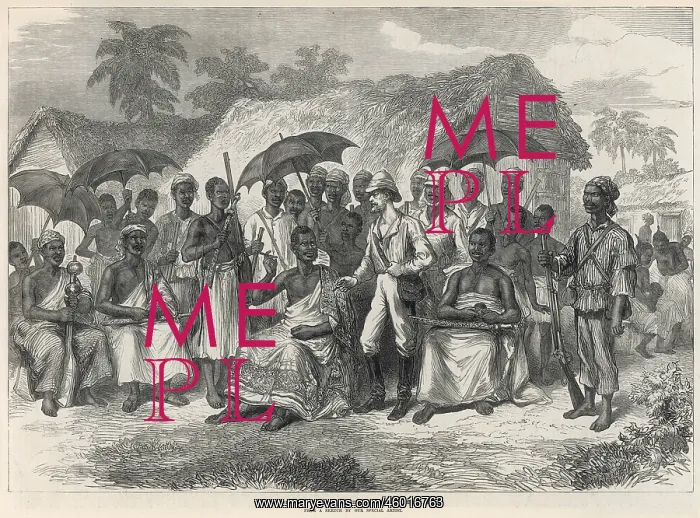 : The Ashanti War (1873-74) - Conference with native king : The Ashanti War (1873-74) - Conference with native king