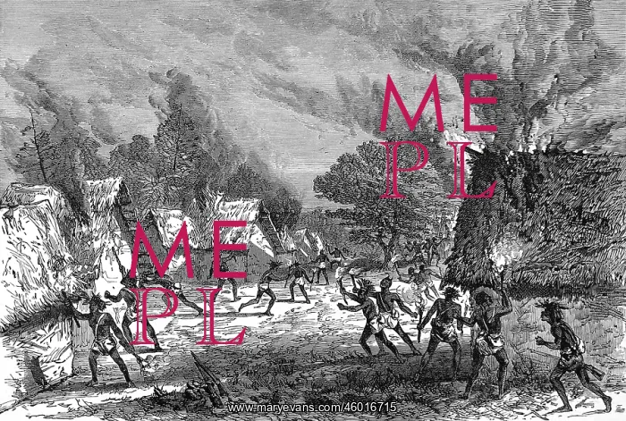  : The Ashanti War (1873-74) - Setting fire to a village