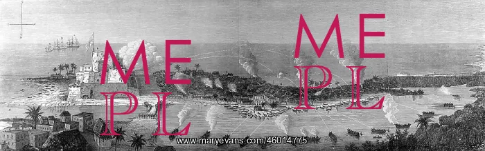 : The Ashanti War (1873-74) showing the plan of attack on Elmi : The Ashanti War (1873-74) showing the plan of attack on Elmi